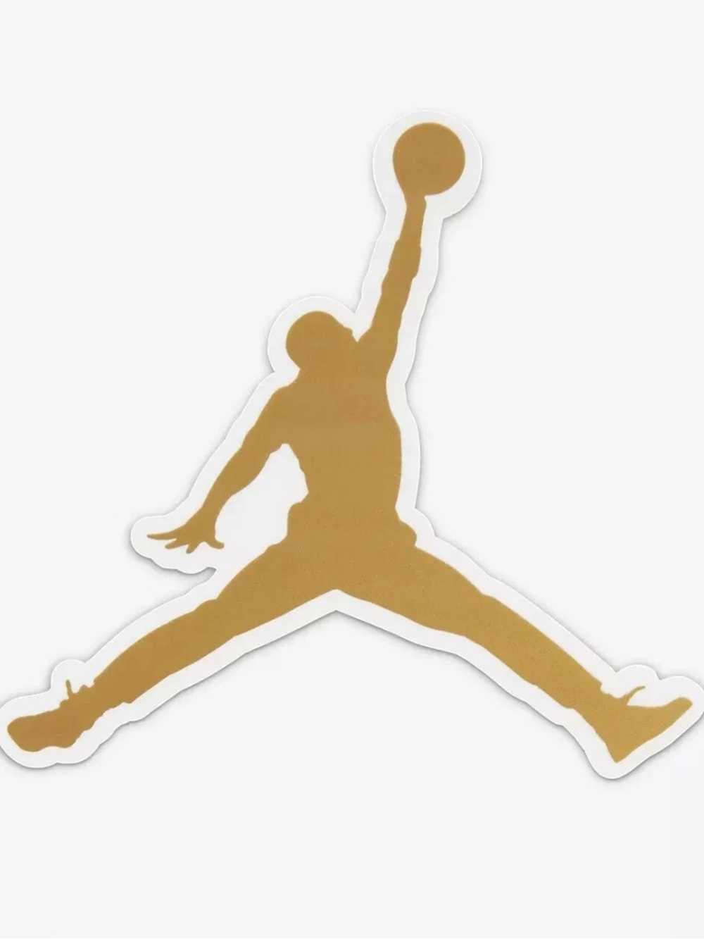 Authentic Air Jordan Jumpman Sticker 3.5" x 3.5”) Nike Gold Flight Logo